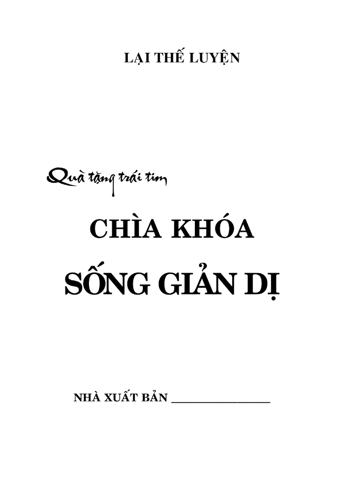 CHÌA KHOÙA SOÁNG GIAÛN DÒ